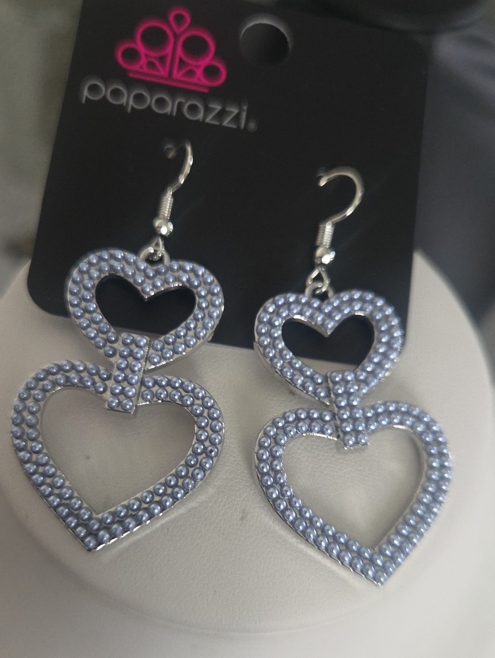Paparazzi Dedicated Darling Blue Earrings NWT